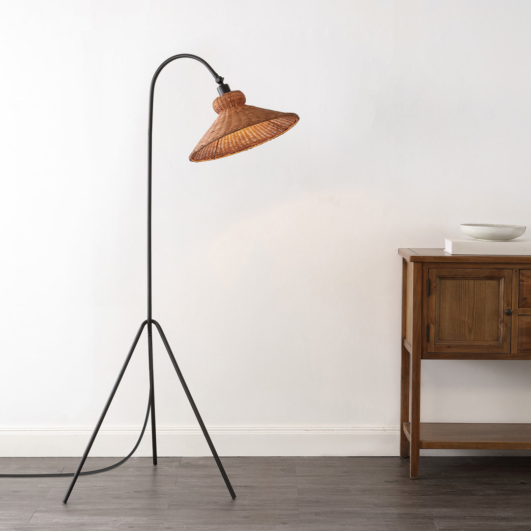 Plumeria 64'' Black Arched/Arc Floor Lamp